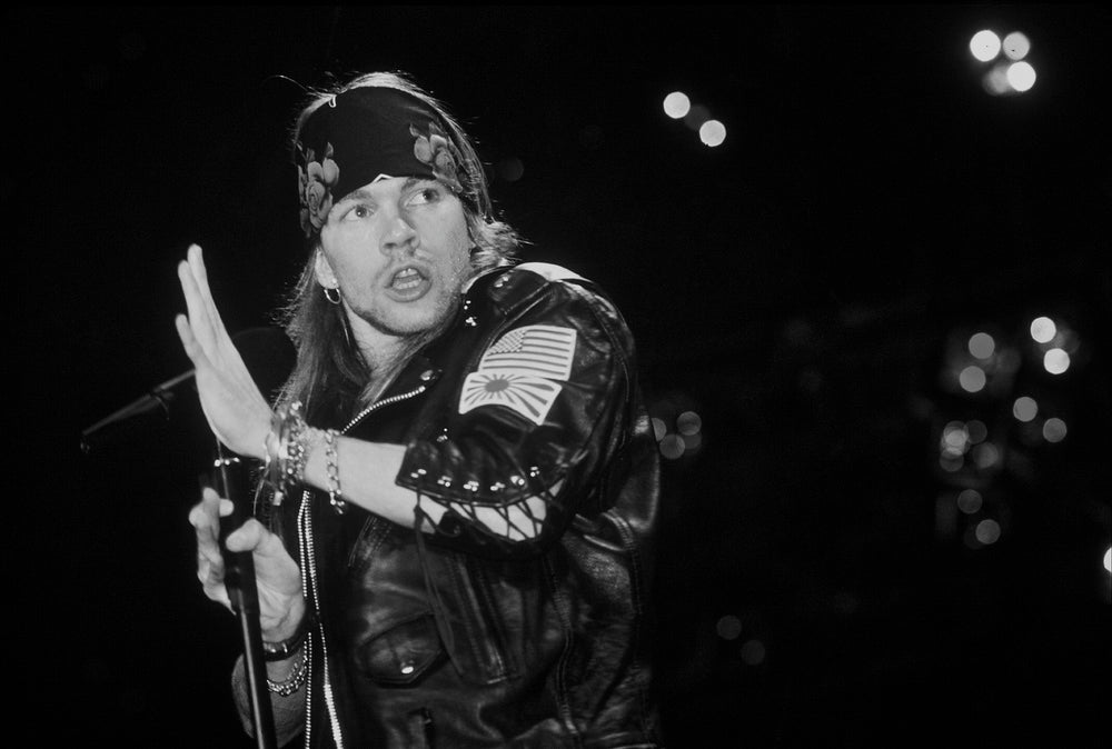 Axl Rose of Guns N' Roses photo by Anastasia Pantsios